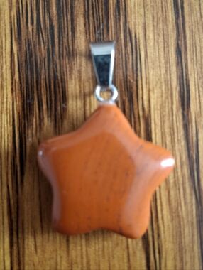 Pendant Red Jasper Natural Stone Star